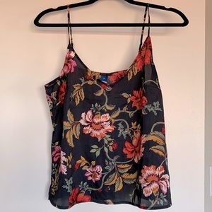 Old Navy V Neck Satin Floral Cami Top